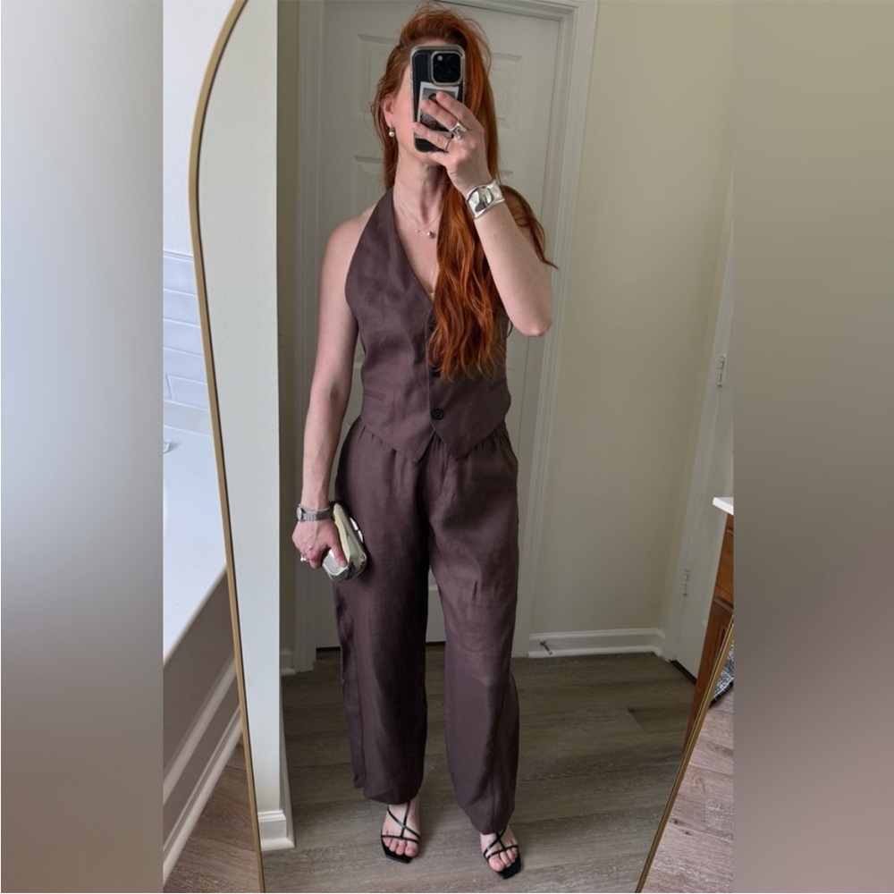 Zara Brown vest and pants set